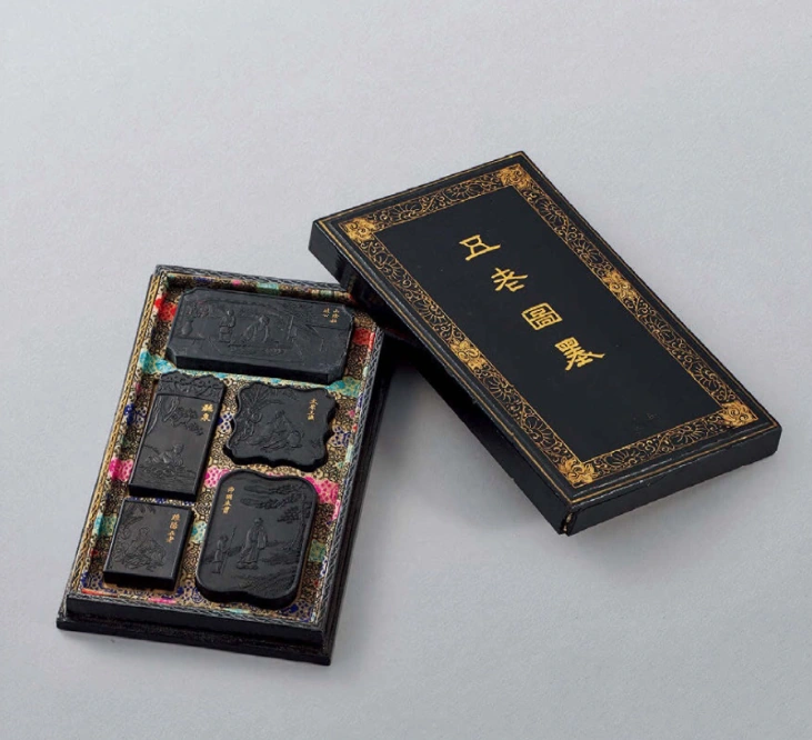 唐墨・集錦墨（中国古墨）の買取実績｜山水図・化粧箱付き｜神奈川県 古美術もりた