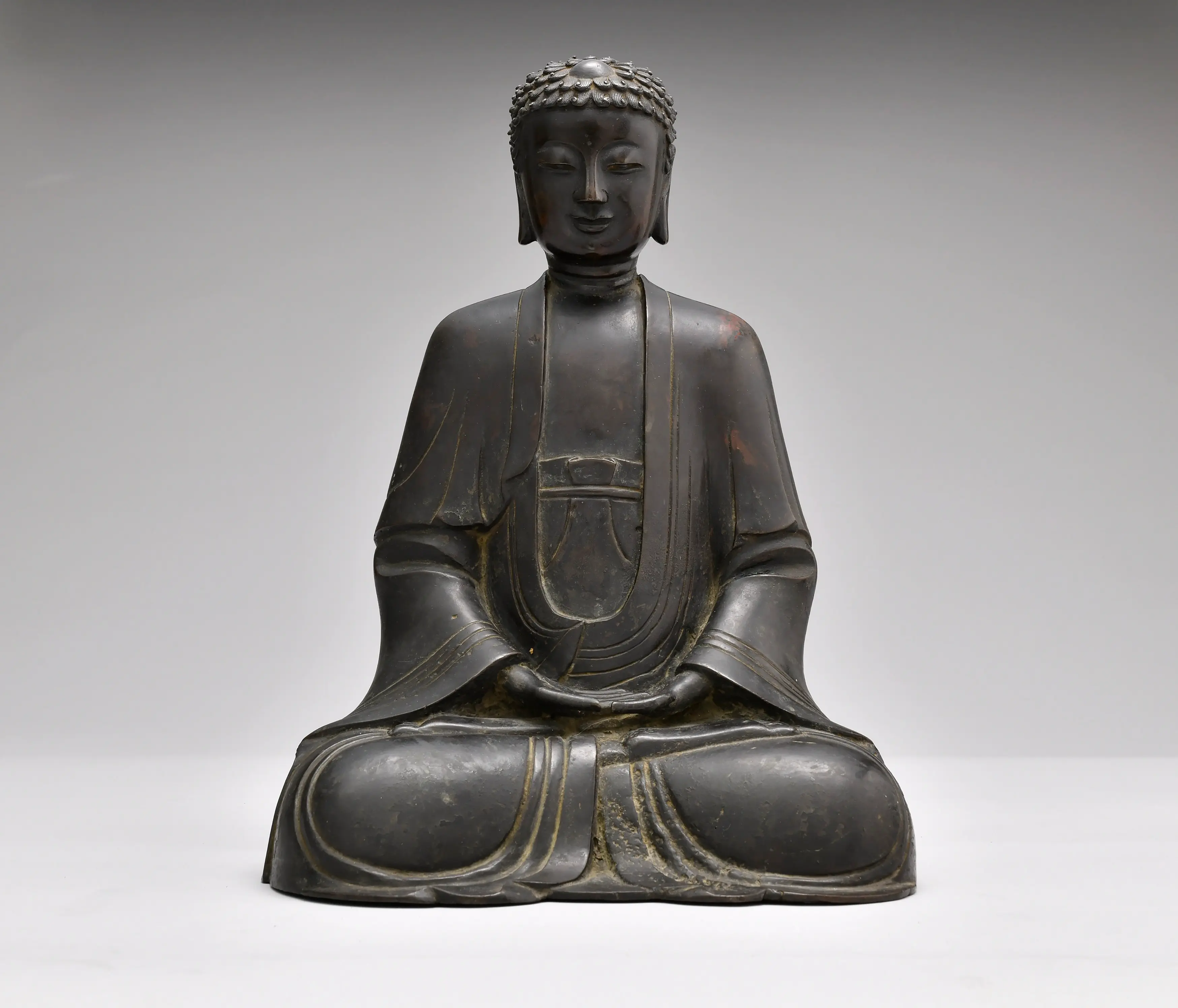 銅造の如来坐像（釈迦如来）の買取実績｜禅定印・古色を帯びた一軀｜東京都港区麻布 古美術もりた