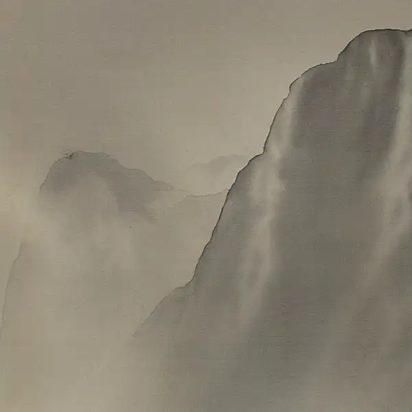 下村観山 山水図の部分