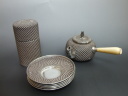 銀製の茶器揃（急須・茶托・茶筒）｜銀の煎茶道具の取り扱い例｜古美術もりた